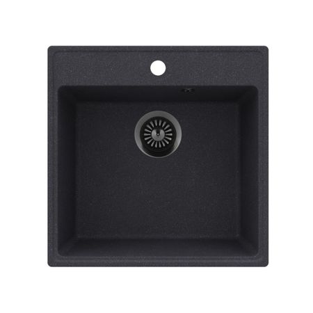 Мойка для кухни Maunfeld Perla 51х51х18 см врезная кварц темно-серая