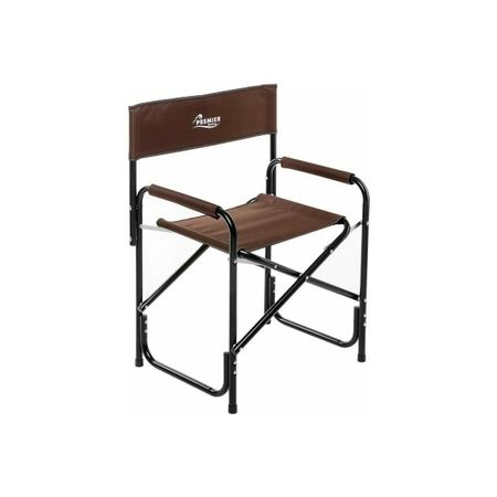 Кресло директорское Тонар Premier Fishing с откидным столиком труба d22 коричневое (T-PR-DC-95100T-BN)