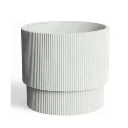 Кашпо Serinova Vega белое 36,5х38 см