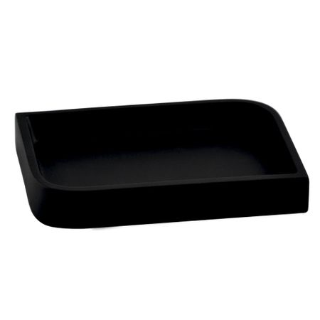 Мыльница для ванной WasserKraft Elba K-2700 настольная полирезин черная (K-2729)