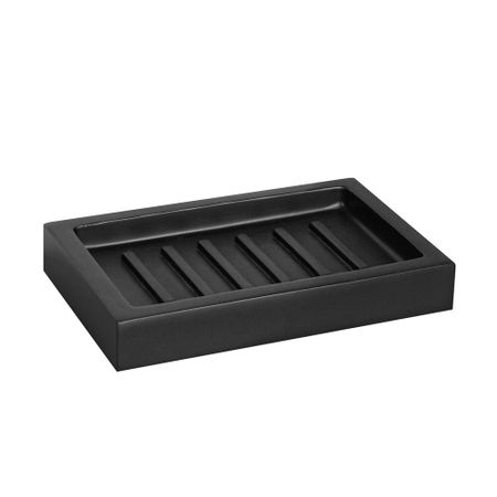 Мыльница для ванной WasserKraft Abens K-3700 настольная полирезин черная (K-3729)