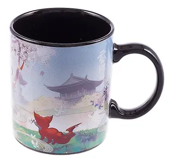 Кружка в подарочной коробке Благословение Небожителей Се Лянь сакура (керамика, деколь) (330мл) (12-7624-Z23)