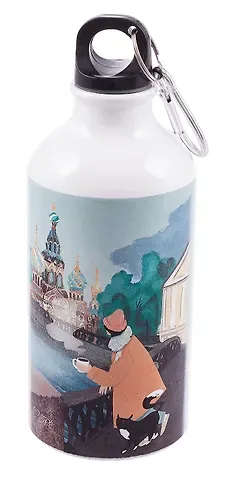 Бутылка с карабином  СПб Ноксо Наедине с Петербургом Возле Спаса (металл) (500мл) (БМ2025-52)
