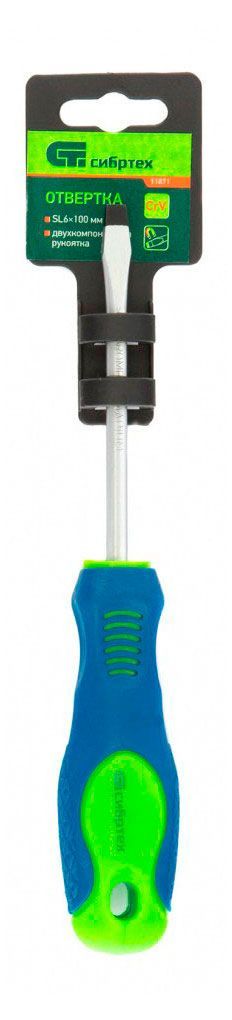 Отвертка Сибртех, SL6,0х100 мм