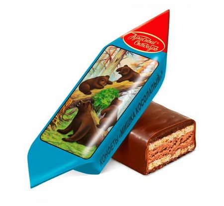 Конфеты вафельные Красный октябрь Мишка косолапый, вес