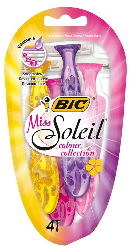 Бритва женская BIC Miss Soleil Colour Collection Греция, 4 шт