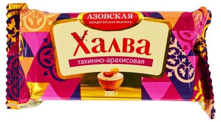 Халва Азовская кондитерская фабрика тахинно-арахисовая, 250 г