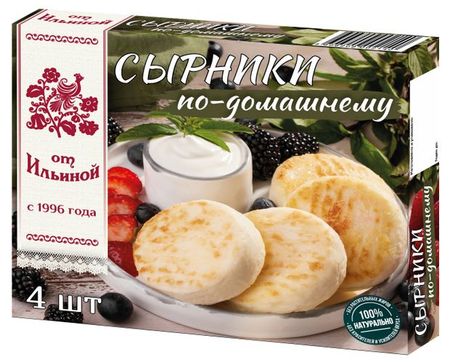 Сырники сладкие От Ильиной По-домашнему с творогом 4 шт, 260 г