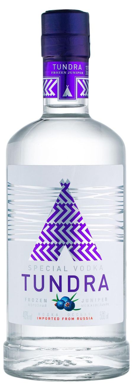 Водка Tundra Морозный можжевельник Россия, 0,5 л