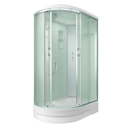 Душевая кабина Erlit 120х80х226 см стекло матовое 4 мм с средним поддоном асимметрия правая