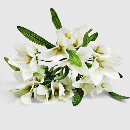 Букет крокусов Конэко-О искусственный, белый 27 см