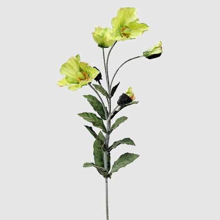 Маки Конэко-О искусственные, жёлтые 90 см