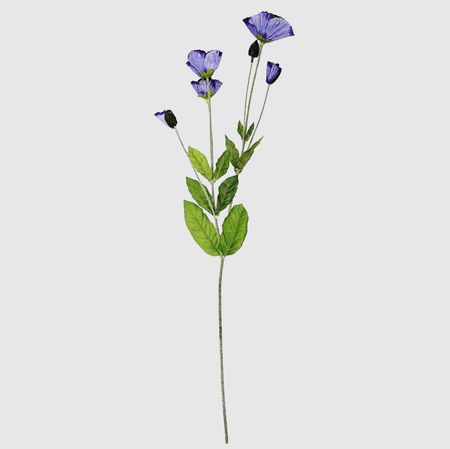 Маки Конэко-О искусственные, фиолетовые 90 см