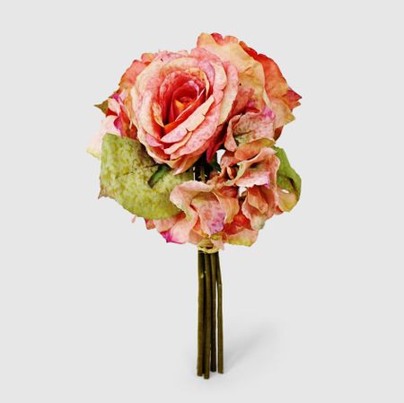 Букет роз Конэко-О искусственный, розовый, 30 см