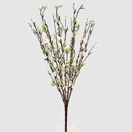 Букет Конэко-О мелкой сакуры искусственный, белый 55 см