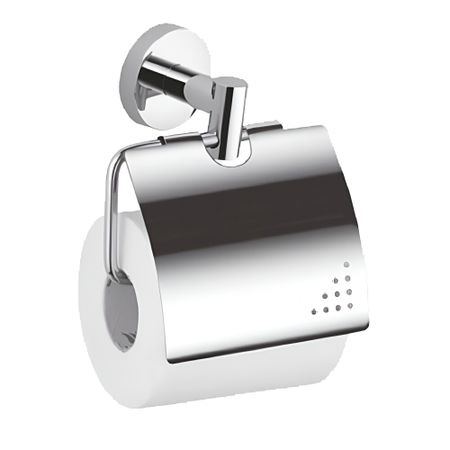 Держатель для туалетной бумаги Haiba HB1703 с крышкой металл хром (539712)