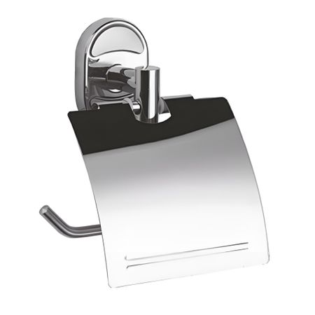 Держатель для туалетной бумаги Haiba с крышкой металл хром (HB1903)