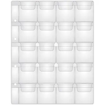 Лист для монет на 20 ячеек (42*45), 200*250мм