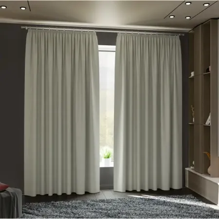 Комплект штор на ленте блэкаут Miamoza Nola 150x250 см цвет светло-серый комплект штор daily by t лорена светло коричневые 220х270 см