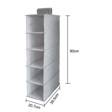 Органайзер подвесной KONSENSA 5 отделений 20.7x39.5x90 см нетканный материал цвет разноцветный