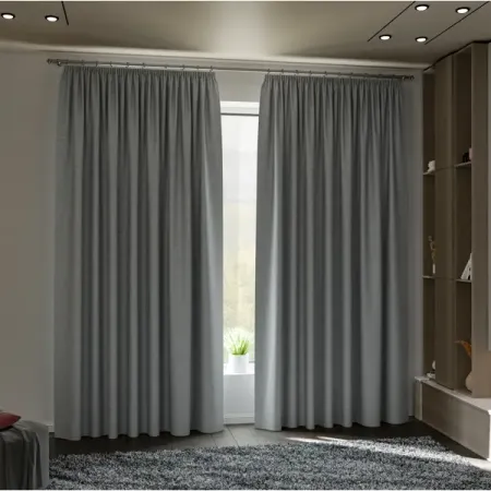 Комплект штор на ленте блэкаут Miamoza Nola 150x250 см цвет темно-серый