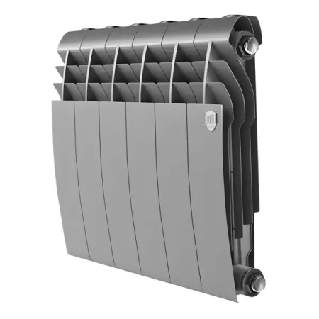 Радиатор секционный Royal Thermo BiLiner B 350/87 6 секций боковое подключение биметалл серый