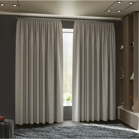 Комплект штор на ленте блэкаут Miamoza Nola 150x250 см цвет коричневый