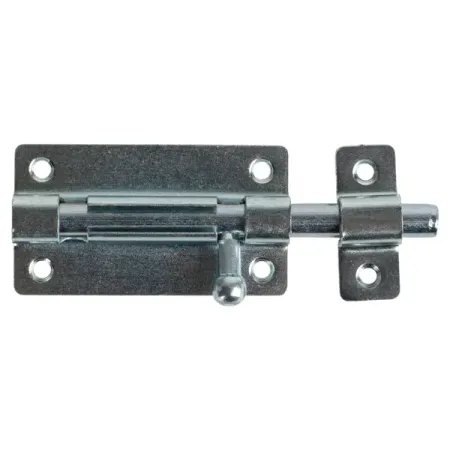 Шпингалетный замок мебельный ЗТ-6 7 см цвет цинк