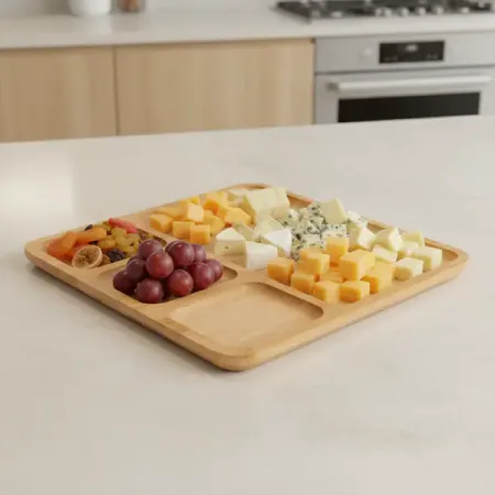 Менажница 4 отсека Vidage 21833 SQ бамбук цвет бежевый канцелярских принадлежностей skysonic 20 шт