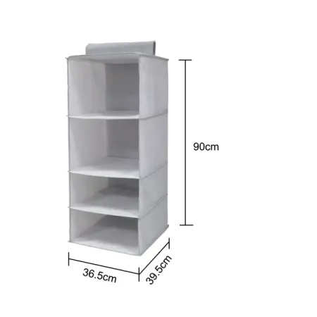 Органайзер подвесной KONSENSA 4 отделения 36.5x39.5x90 см нетканный материал цвет разноцветный