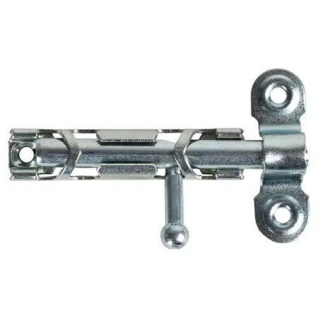 Шпингалетный замок мебельный ЗТ-1 7 см цвет цинк
