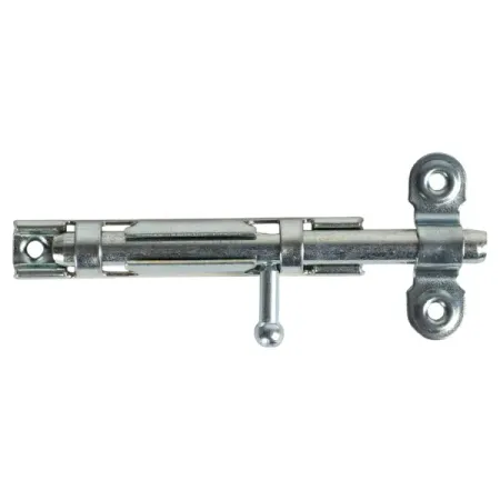 Шпингалетный замок мебельный ЗТ-3 7 см цвет цинк