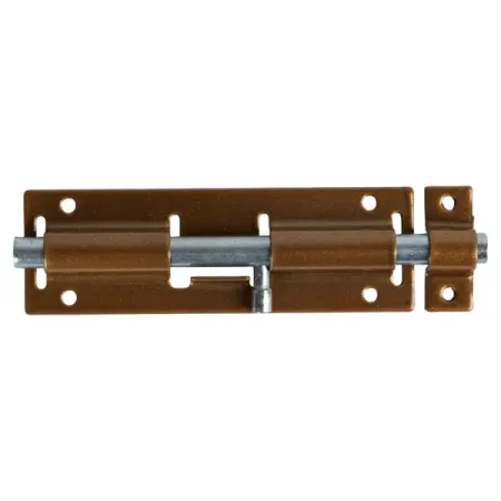 Шпингалетный замок мебельный ЗД-7 7 см цвет золотистый/цинк