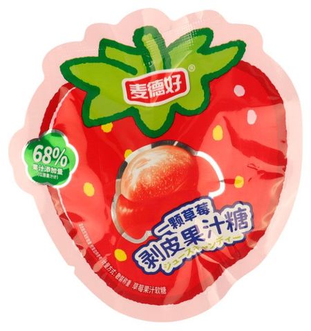 Мармелад жевательный Madehao с клубничным соком Китай, 32 г