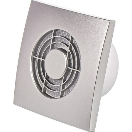 Вентилятор осевой Эвент Зефир с обратным клапаном с антимоскитной сеткой 157х157 мм d100 мм хром