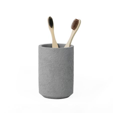 Стакан для ванной Fora Concrete настольный полирезин серый (FOR-CON044)