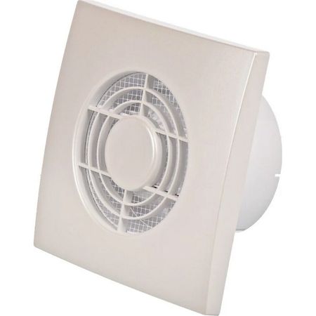 Вентилятор осевой Эвент Зефир с обратным клапаном с антимоскитной сеткой 157х157 мм d100 мм перламутр