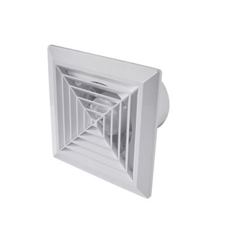 Вентилятор осевой Эвент К с антимоскитной сеткой 160х160 мм d100 мм белый