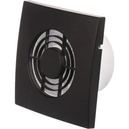 Вентилятор осевой Эвент Зефир с обратным клапаном с антимоскитной сеткой 157х157 мм d100 мм карбон