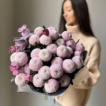 Букет живых цветов FLOWERNA Хризантемы 