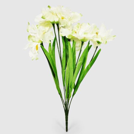Букет ириса Конэко-О искусственный, белый и зелёный 52 см