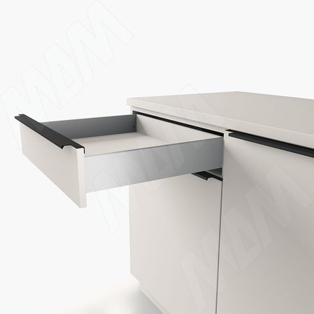 LS BOX PRO комплект ящика 500 мм, цвет серый металлик (боковины h88 мм с направляющими плавного закрывания) (LSB.PRO.LS88500G) ls box pro комплект ящика 300 мм белый боковины h120 мм с направляющими открывания от нажатия lsb pro lt120300w