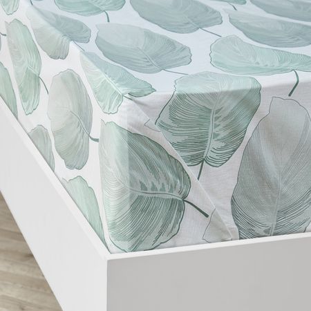 Простыня Модико (зеленые листья) II