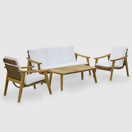 Комплект мебели Jepara коричневый с белым 4 предмета