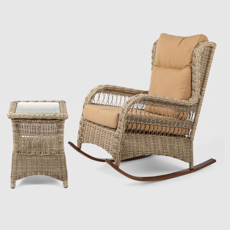 Комплект мебели Rattan grand Edelweis бежевый 2 предмета