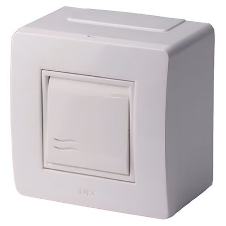 Коробка монтажная с выключателем для кабель-канала DKC Brava белый 1 модуль (10002) qiddycome мини  ы кристаллические монстры арт х013 суперпрофессор 8 коробка