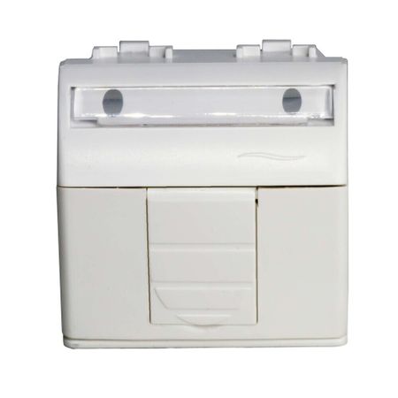 Розетка для кабель-канала компьютерная DKC Brava белая RJ45 1 модуль (76655B)