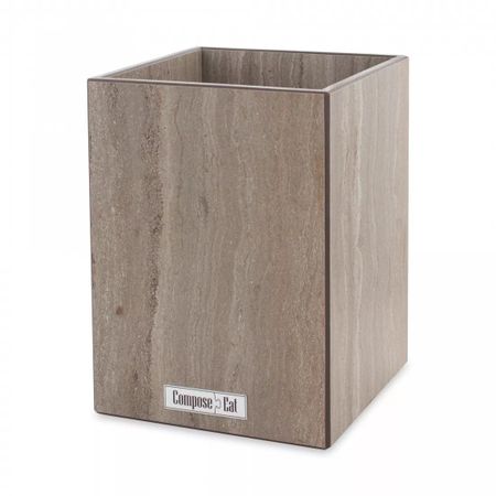 Подставка Composeeat для кухонных принадлежностей, универсальная, 12х12х17 см, травертин капучино, композитный материал