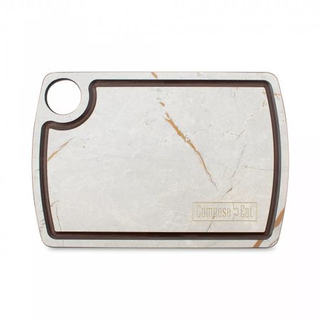 Доска разделочная Composeeat с желобом, 22х15 см, мраморный Грейс, композитный материал