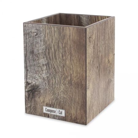 Подставка Composeeat для кухонных принадлежностей, универсальная, 12х12х17 см, дуб мореный, композитный материал